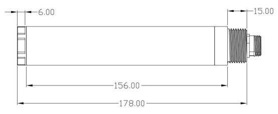 Sensor de turbidez de DQO en línea Dimensiones