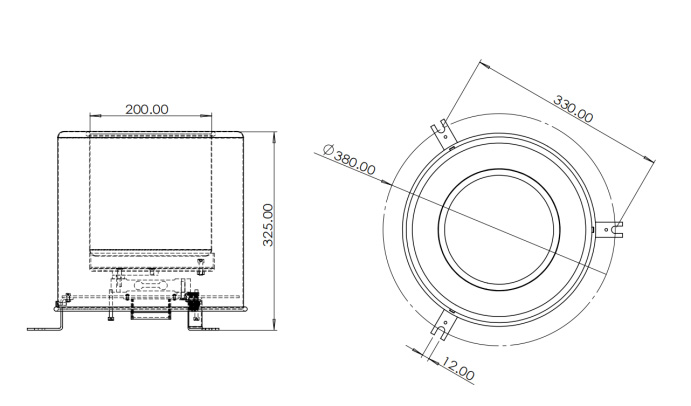 Sensor de evaporación Dimensiones del producto