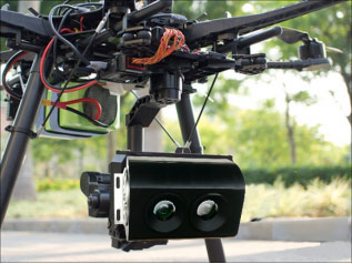 Medidor de visibilidad para drones Diagrama de tamaño del producto e imagen real