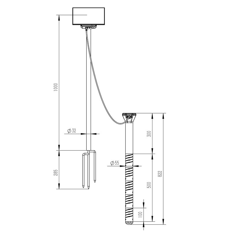 Sistema de monitoreo de humedad Dimensiones