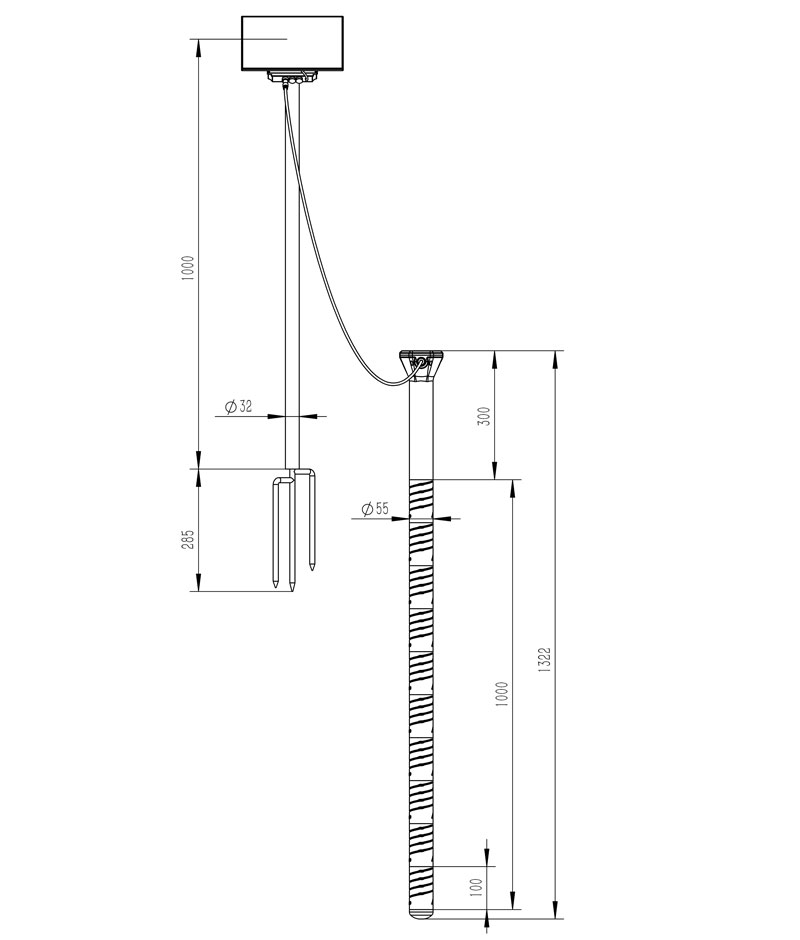 Monitor automático de humedad del suelo Dimensiones