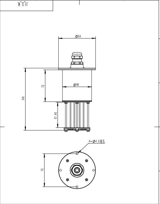 Sensor de espesor de hielo Dimensiones del producto