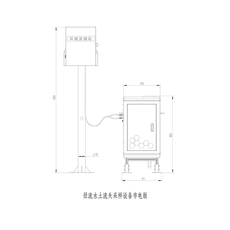 Sistema de Monitoreo de Erosión del Suelo Totalmente Automatizado Tamaño del producto y diagrama de funcionamiento