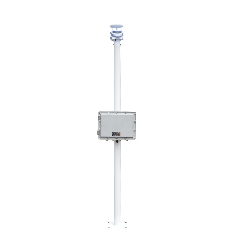 Industrial Weather Station Monitors Wind Speed, Wind Direction, Temperature, Humidity, and Pressure Data